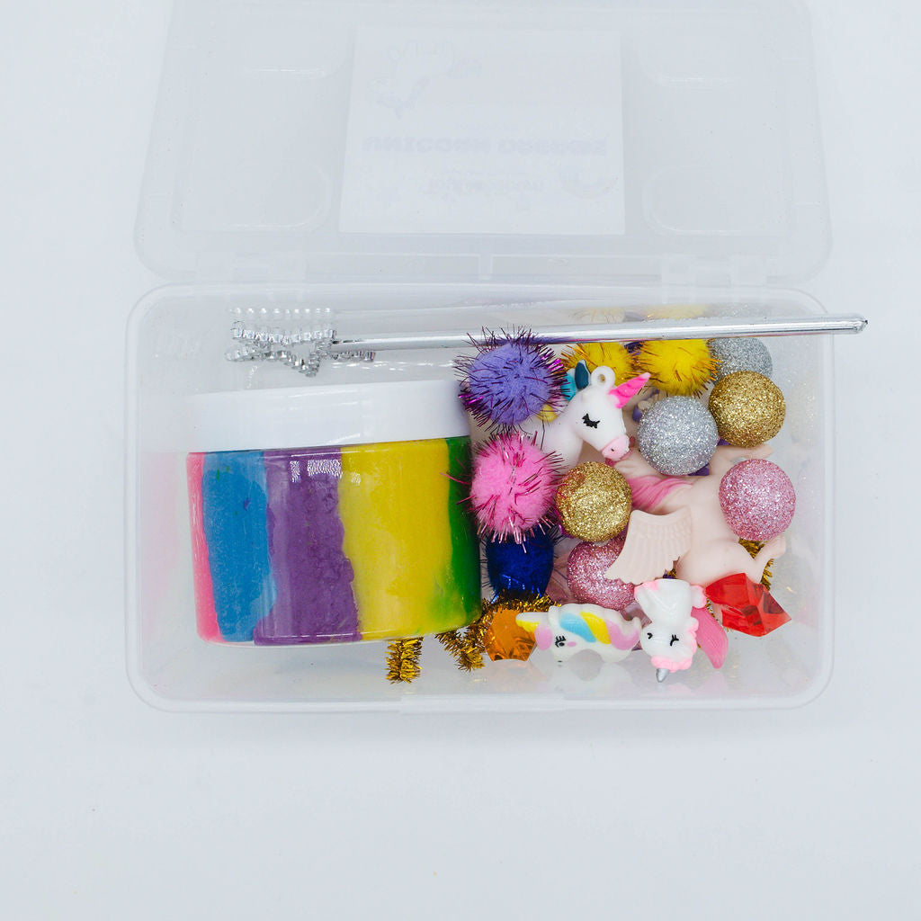 Unicorn Dreams Mini Sensory Kit Sensory Play, Cognitive Development and Fine Motor Skills, Tactile Activities for On The Go, Sensory Toys for Preschoolers and Kids Ages 4, 5, 6, 7, 8