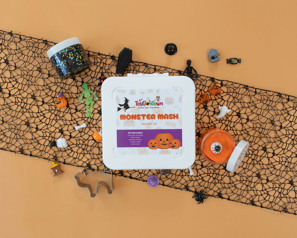 Monster Mash Halloween Sensory Kit, Halloween Sensory Play, Cognitive Development and Fine Motor Skills, Tactile Activities for On The Go, Sensory Toys for Preschoolers and Kids Ages 4, 5, 6, 7, 8