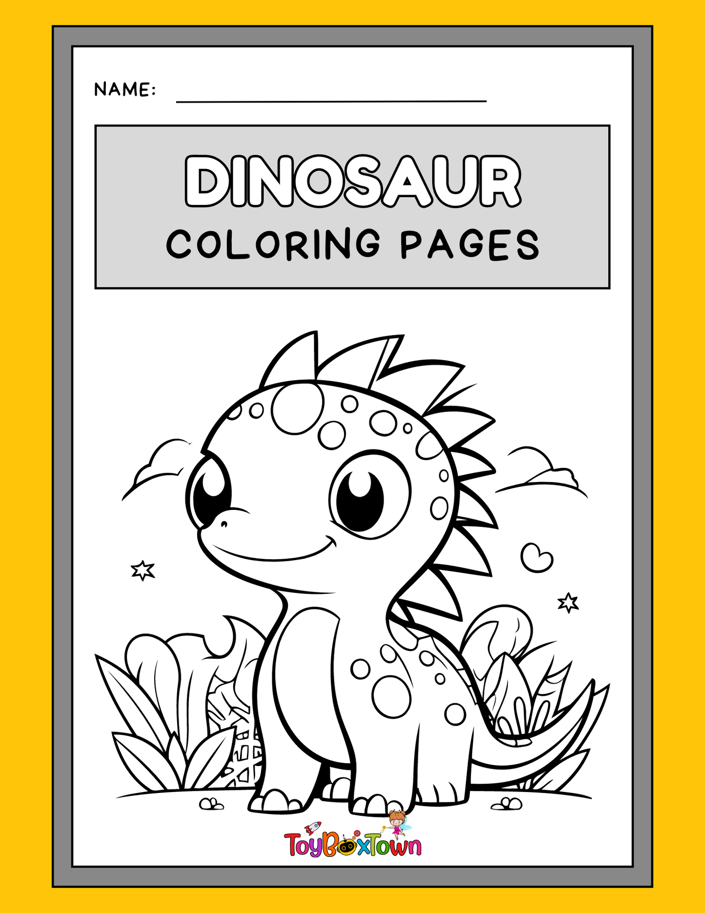 Dinosaur Coloring Pages- 8 pages of Rawr-some fun!