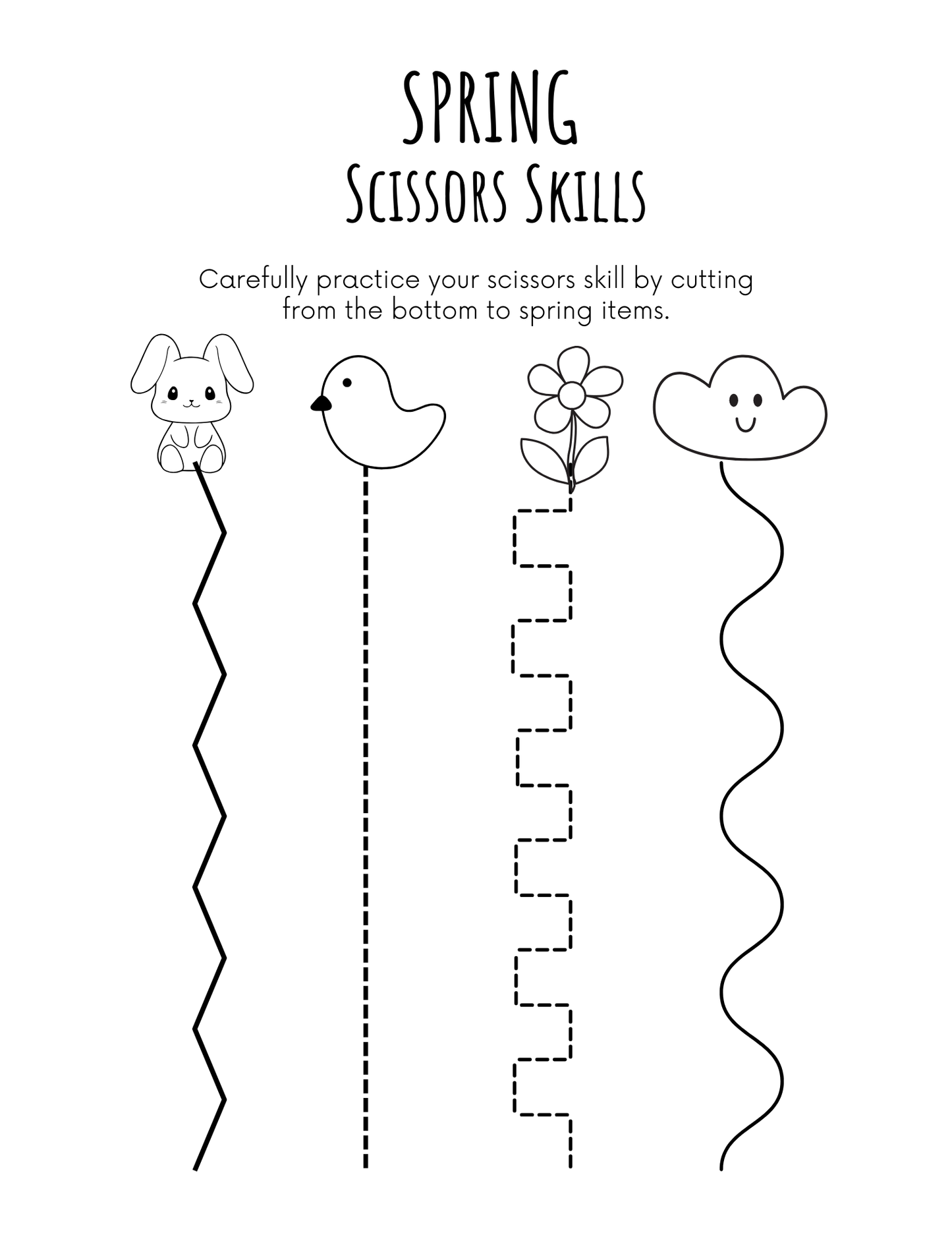 Spring Activity and Coloring Pages for Kids- Instant Download