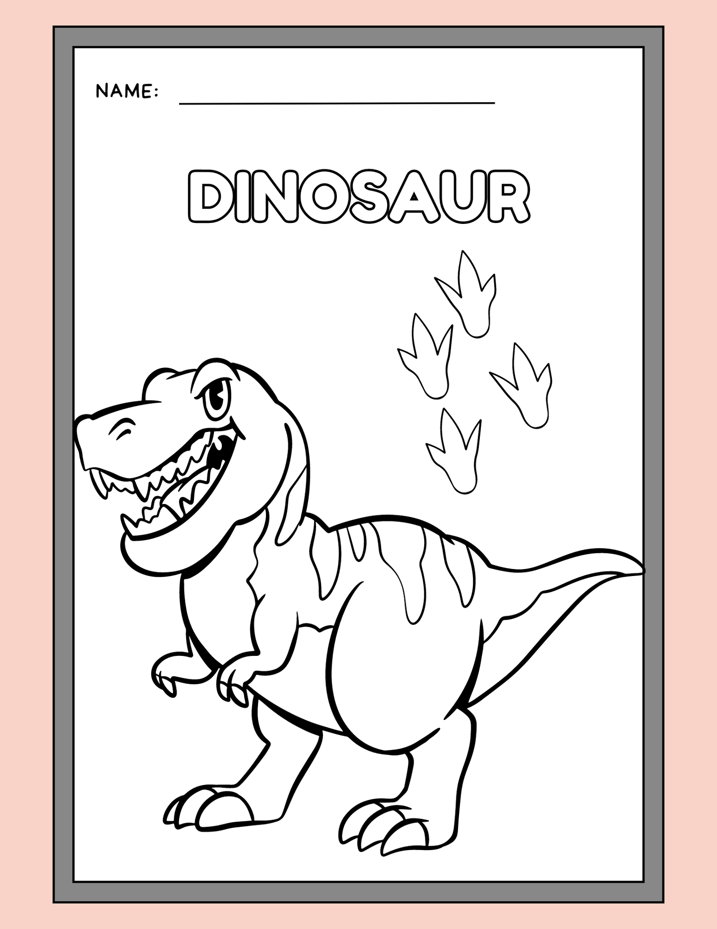 Dinosaur Coloring Pages- 8 pages of Rawr-some fun!