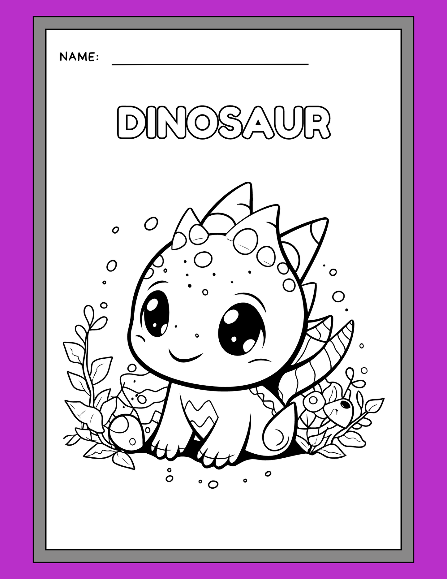 Dinosaur Coloring Pages- 8 pages of Rawr-some fun!