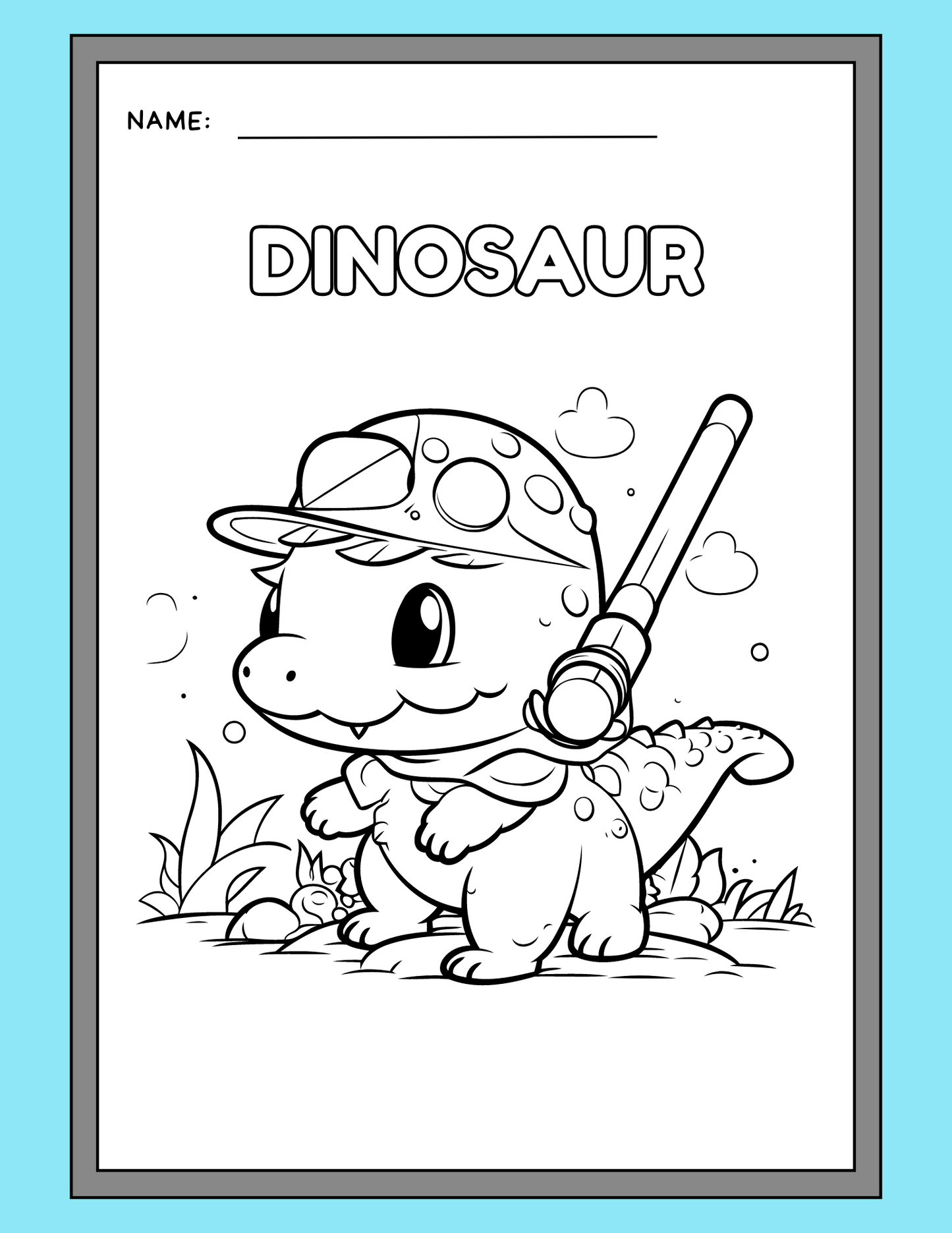 Dinosaur Coloring Pages- 8 pages of Rawr-some fun!