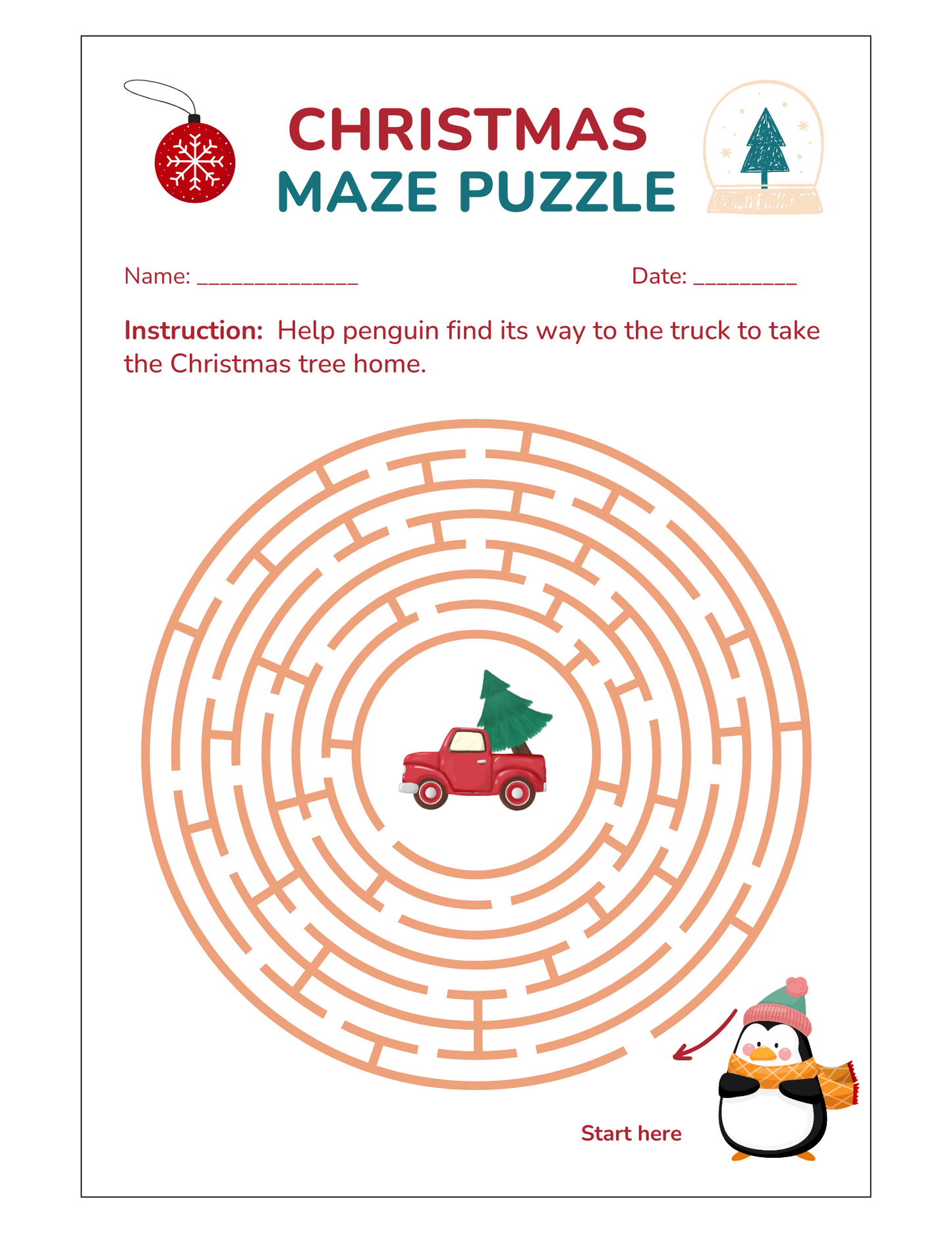 Christmas Kids Activity Book with Christmas Coloring Pages, Christmas Activity Pages, Christmas Mazes and Drawing