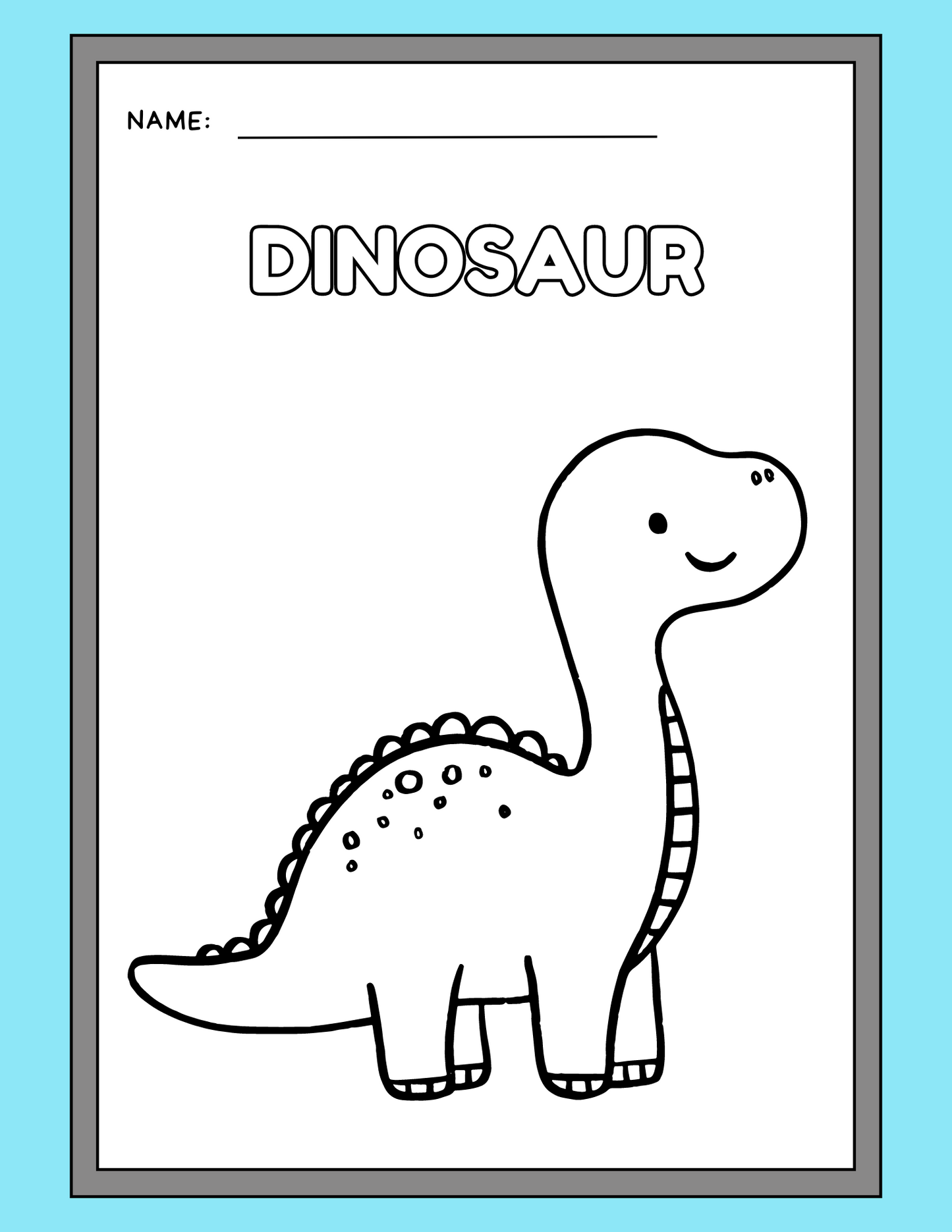 Dinosaur Coloring Pages- 8 pages of Rawr-some fun!
