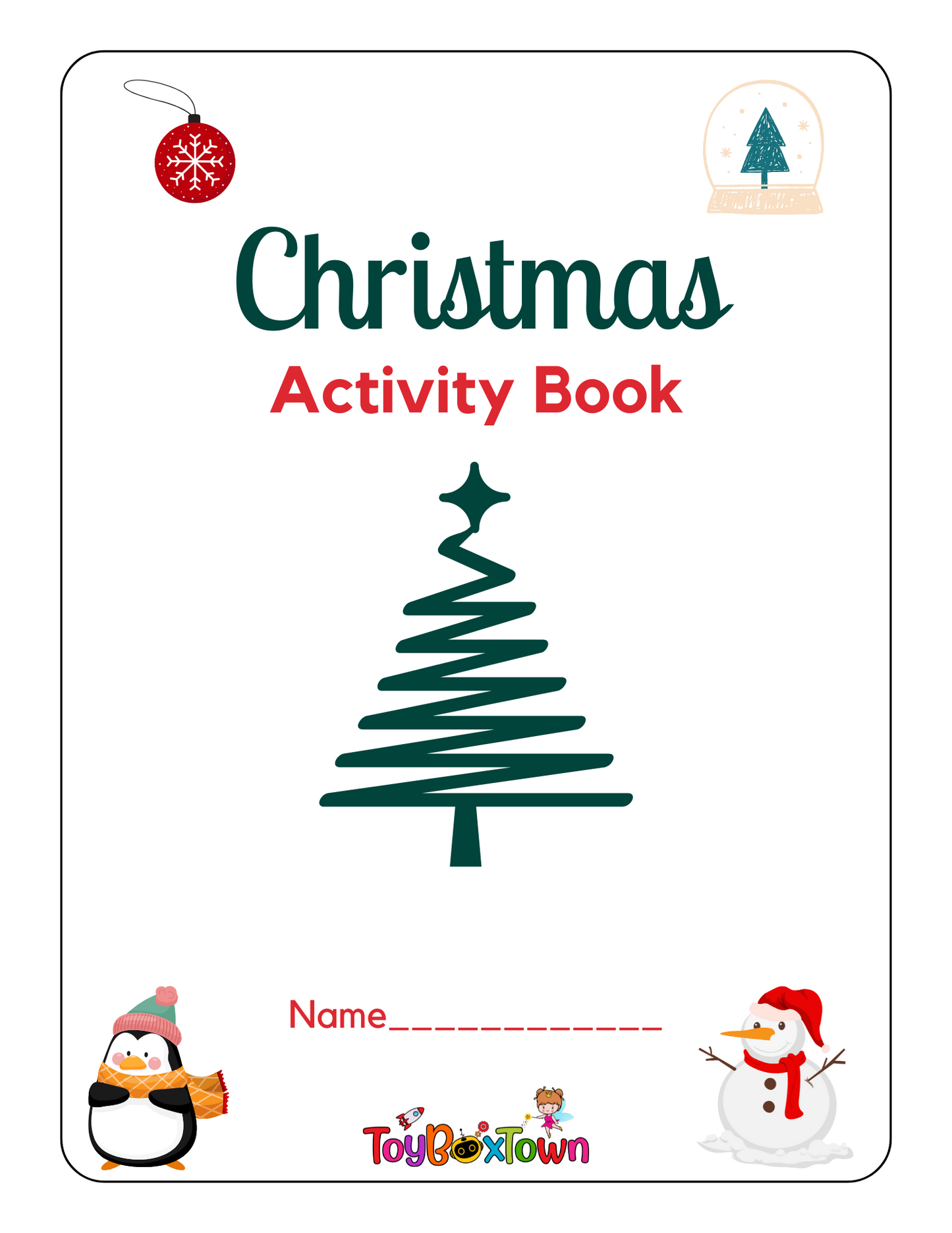 Christmas Kids Activity Book with Christmas Coloring Pages, Christmas Activity Pages, Christmas Mazes and Drawing