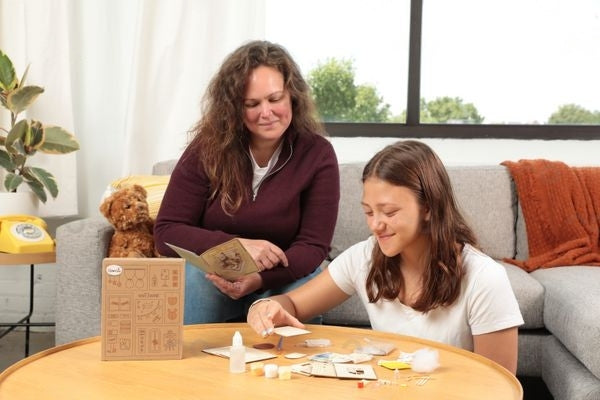 DIY Miniature House Kit | Baby Nursery Replica Mini Dollhouse Kit w/Instructions, Nursery Accessories, & LED Lights | DIY Miniature Kit Assembled Size 3.5"x3.5"x4.25" | Mini House Making Kit