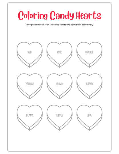 Valentine's Day Coloring & Activity Pages for Kids- Instant Download