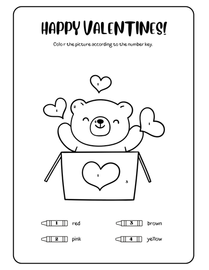 Valentine's Day Coloring & Activity Pages for Kids- Instant Download