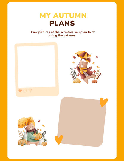 Printable Fall/Autumn Activity Bundle for Kids,Fun Activities Sheet and Coloring Pages Instant PDF Download