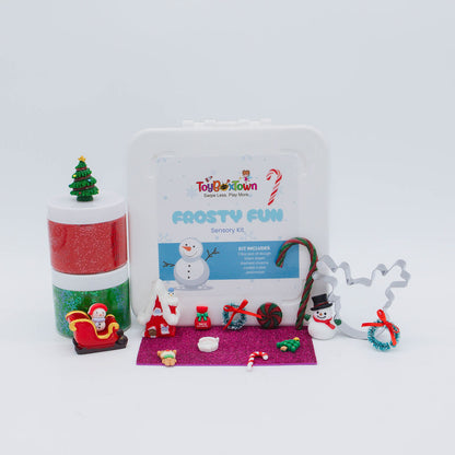 Frosty Fun Sensory Kit Christmas Sensory Play, Cognitive Development and Fine Motor Skills, Tactile Activities for On The Go, Sensory Toys for Preschoolers and Kids Ages 4, 5, 6, 7, 8