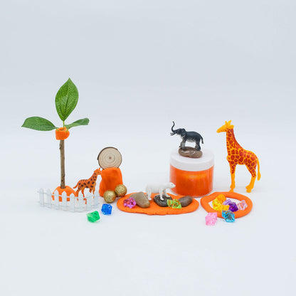 Wild Wonders Mini Sensory Kit, Safari Animals Sensory Play, Cognitive Development and Fine Motor Skills, Tactile Activities for On The Go, Safari Animals Sensory Toys for Preschoolers and Kids Ages 4, 5, 6, 7, 8