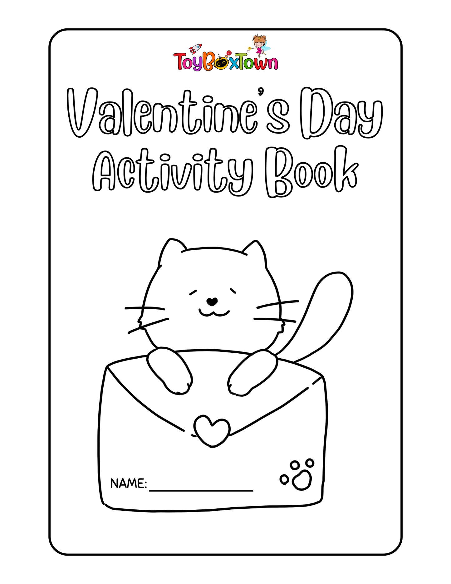 Valentine's Day Coloring & Activity Pages for Kids- Instant Download