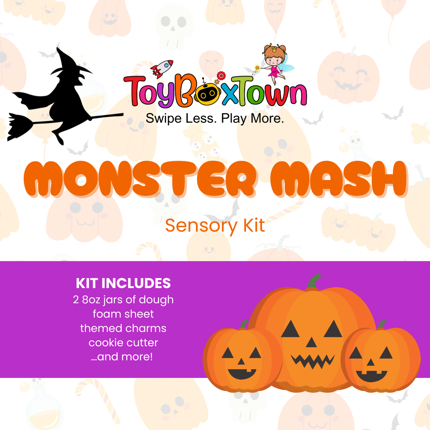 Monster Mash Halloween Sensory Dough Kit for Kids Ages 3 and Up