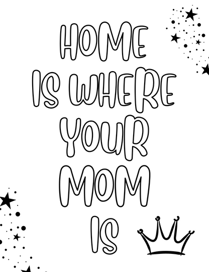 Mother's Day Coloring Pages- Digital File