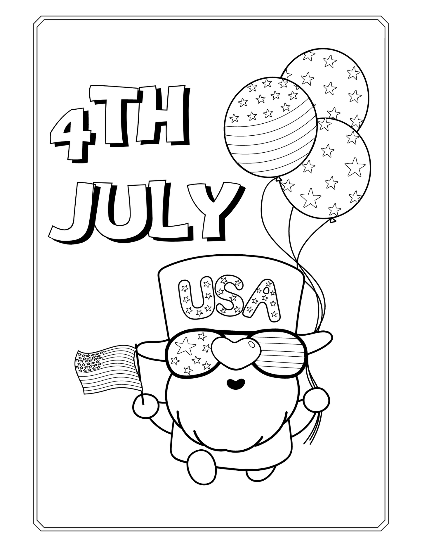 4th of July Coloring Pages to Download and Print, Free Digital Download, Fourth of July Activities, Independence Day Coloring Pages, Patriotic Coloring Pages