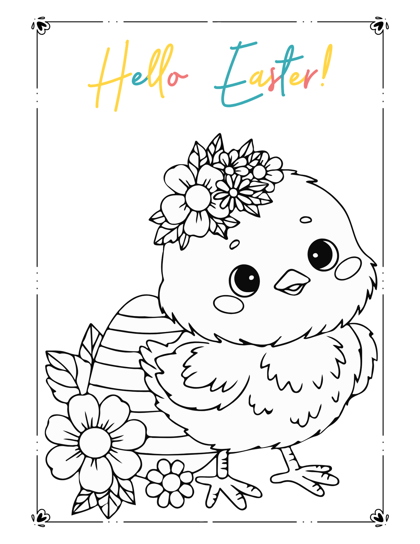 Easter Coloring Pages Digital Download - 8 pages of Easter Fun!