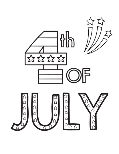 4th of July Coloring Pages to Download and Print, Free Digital Download, Fourth of July Activities, Independence Day Coloring Pages, Patriotic Coloring Pages