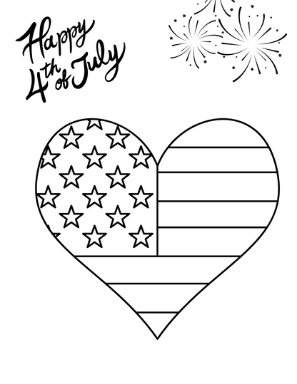 4th of July Coloring Pages to Download and Print, Free Digital Download, Fourth of July Activities, Independence Day Coloring Pages, Patriotic Coloring Pages