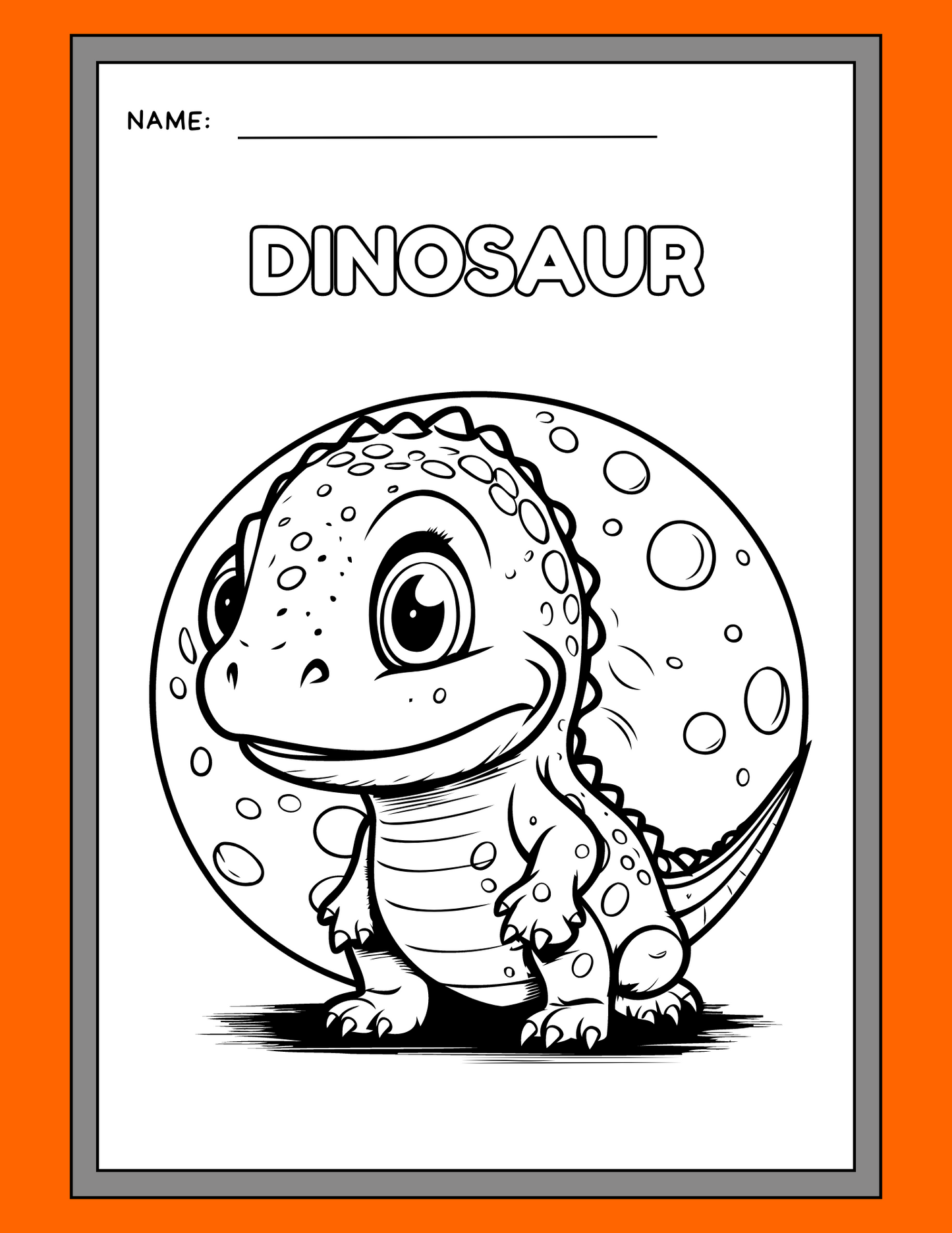 Dinosaur Coloring Pages- 8 pages of Rawr-some fun!