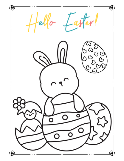 Easter Coloring Pages Digital Download - 8 pages of Easter Fun!