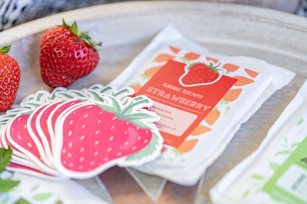 strawberry seeds paper towel Strawberry Plantable Seed Paper
