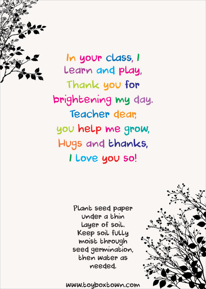 Teacher Appreciation - Downloadable Card