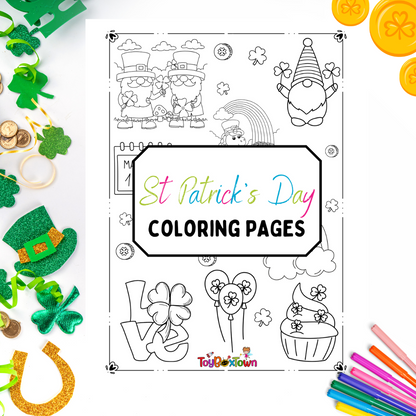 St Patrick's Day Coloring Pages Digital Download